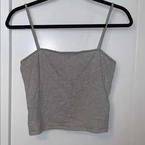 URBAN OUTFITTERS GREY COTTON TANK